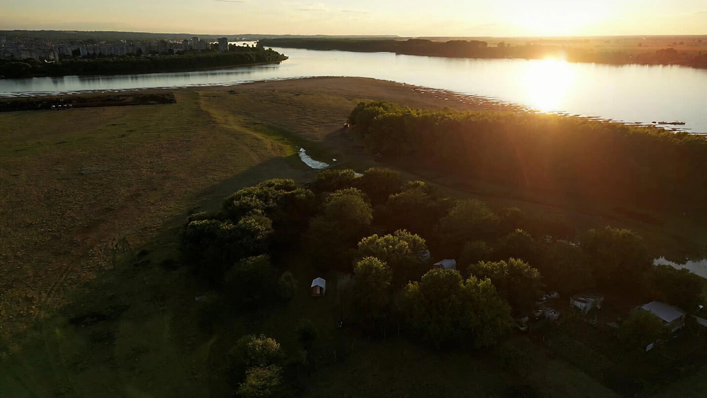 Aerial island view